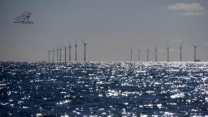 Rampion windpark voor de kust van Brighton